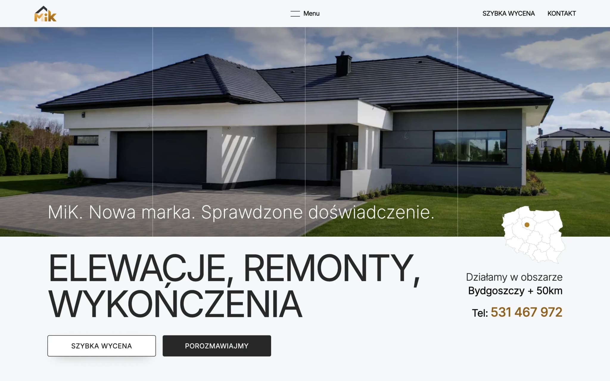 MIK Usługi — Strona usługowa